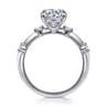 Frances - 14K White Gold Round Diamond Engagement Ring - 0.12 ct