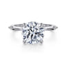 Marline - 14K White Gold Round Diamond Engagement Ring - 0.17 ct