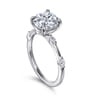 Marline - 14K White Gold Round Diamond Engagement Ring - 0.17 ct