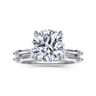Marline - 14K White Gold Round Diamond Engagement Ring - 0.17 ct
