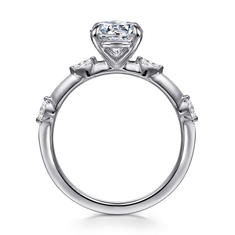 Marline - 14K White Gold Round Diamond Engagement Ring - 0.17 ct - Shot 2