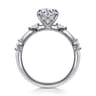 Marline - 14K White Gold Round Diamond Engagement Ring - 0.17 ct