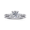 Marline - 14K White Gold Round Diamond Engagement Ring - 0.17 ct