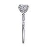 Marline - 14K White Gold Round Diamond Engagement Ring - 0.17 ct