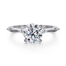 Marline - 14K White Gold Round Diamond Engagement Ring - 0.17 ct
