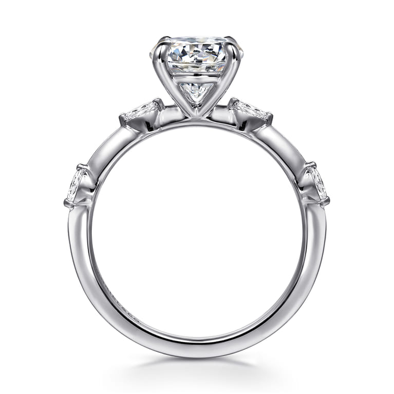 Marline - 14K White Gold Round Diamond Engagement Ring - 0.17 ct - Shot 2