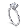 Marline - 14K White Gold Round Diamond Engagement Ring - 0.17 ct
