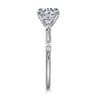 Marline - 14K White Gold Round Diamond Engagement Ring - 0.17 ct