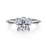 Marline - 14K White Gold Round Diamond Engagement Ring - 0.17 ct