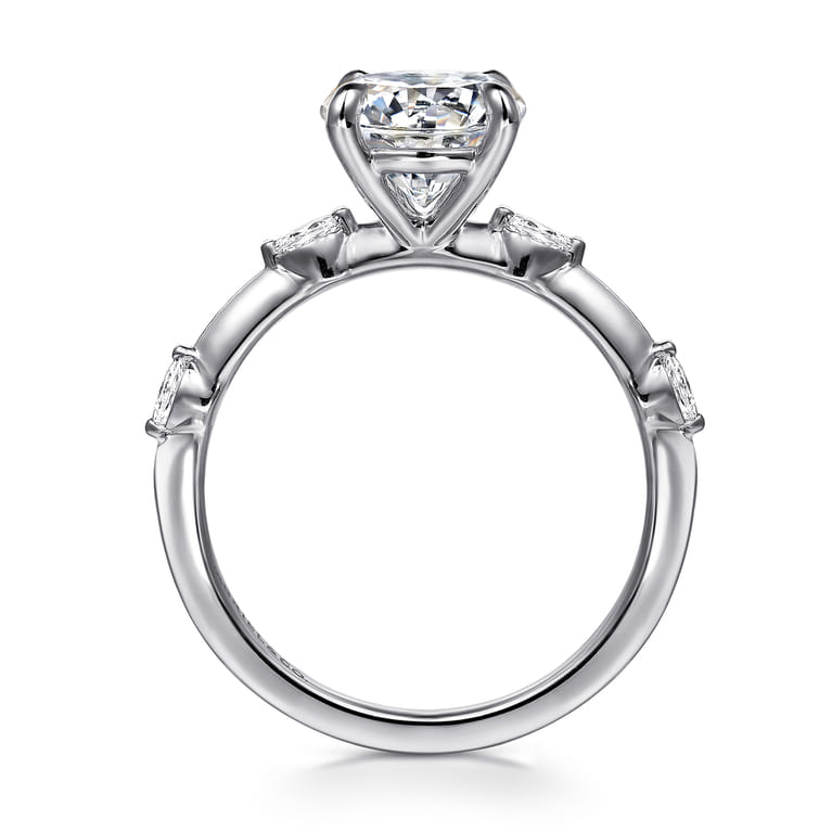 Marline - 14K White Gold Round Diamond Engagement Ring - 0.17 ct - Shot 2