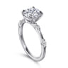 Marline - 14K White Gold Round Diamond Engagement Ring - 0.17 ct