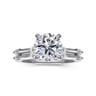 Marline - 14K White Gold Round Diamond Engagement Ring - 0.17 ct