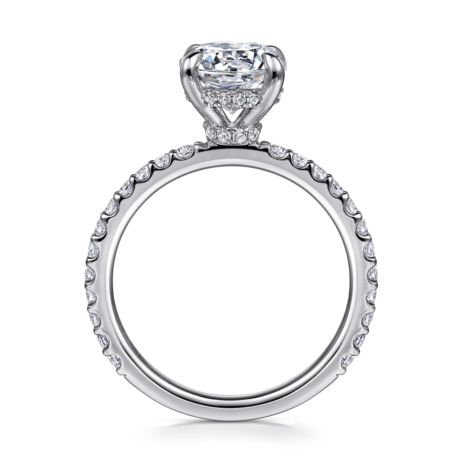 Stefie - 14K White Gold Round Diamond Engagement Ring - 0.45 ct - Shot 2