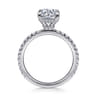 Stefie - 14K White Gold Round Diamond Engagement Ring - 0.45 ct