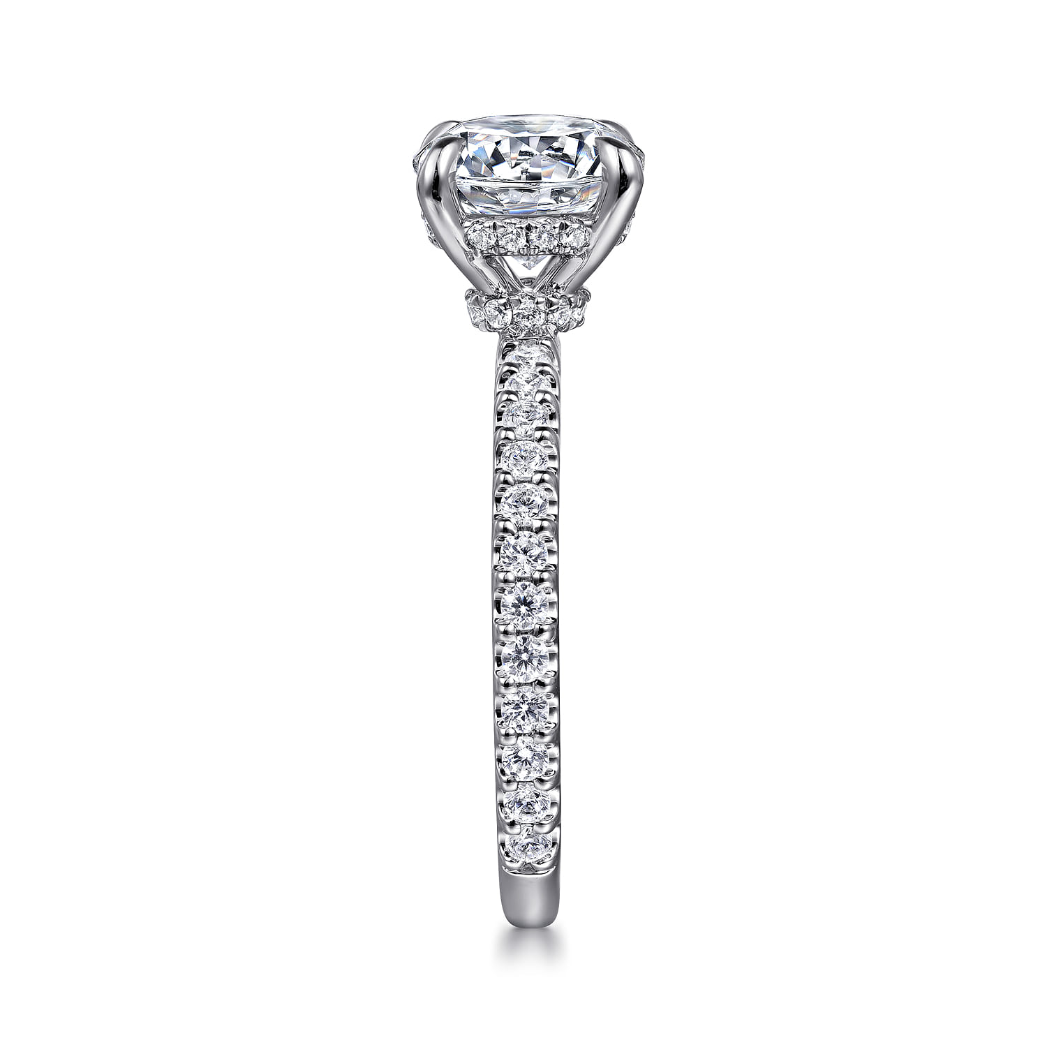 Stefie - 14K White Gold Round Diamond Engagement Ring - 0.45 ct - Shot 5