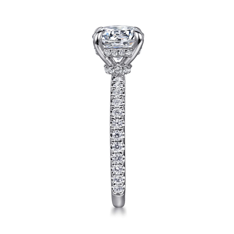 Stefie - 14K White Gold Round Diamond Engagement Ring - 0.45 ct - Shot 5
