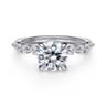 Kim - 14K White Gold Round Diamond Engagement Ring - 0.4 ct