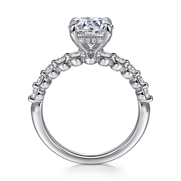 Kim - 14K White Gold Round Diamond Engagement Ring - 0.4 ct - Shot 2