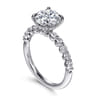 Kim - 14K White Gold Round Diamond Engagement Ring - 0.4 ct