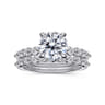 Kim - 14K White Gold Round Diamond Engagement Ring - 0.4 ct