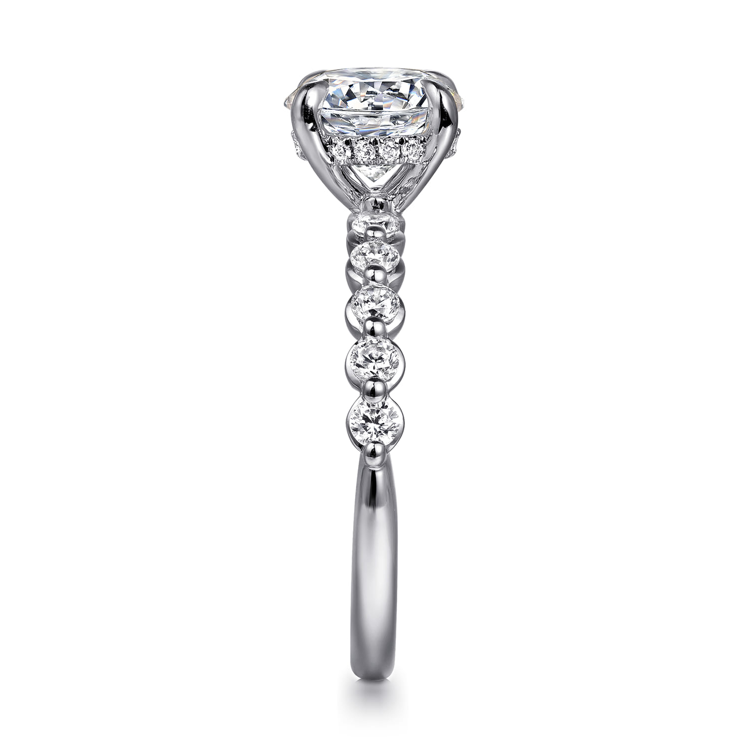 Kim - 14K White Gold Round Diamond Engagement Ring - 0.4 ct - Shot 5