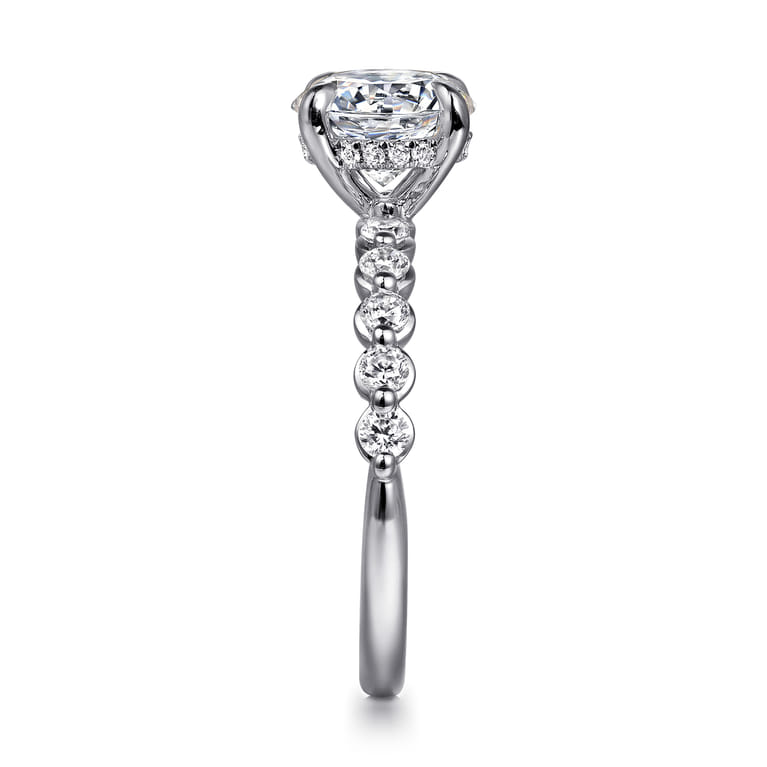 Kim - 14K White Gold Round Diamond Engagement Ring - 0.4 ct - Shot 5