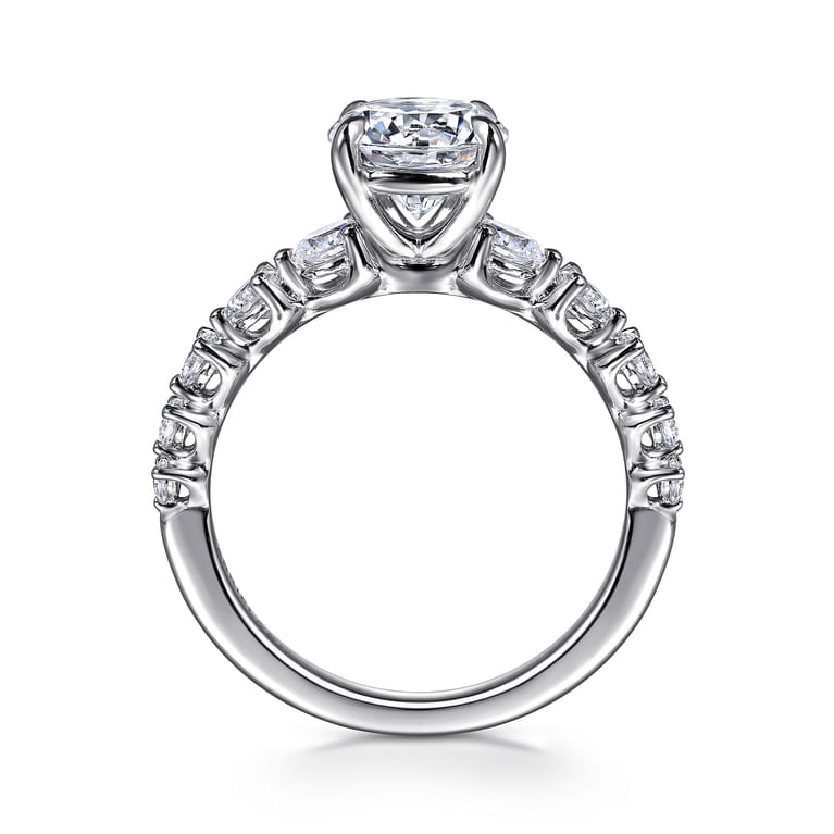 Monah - 14K White Gold Round Diamond Engagement Ring - 0.75 ct - Shot 2