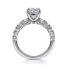 Monah - 14K White Gold Round Diamond Engagement Ring - 0.75 ct