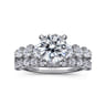 Monah - 14K White Gold Round Diamond Engagement Ring - 0.75 ct