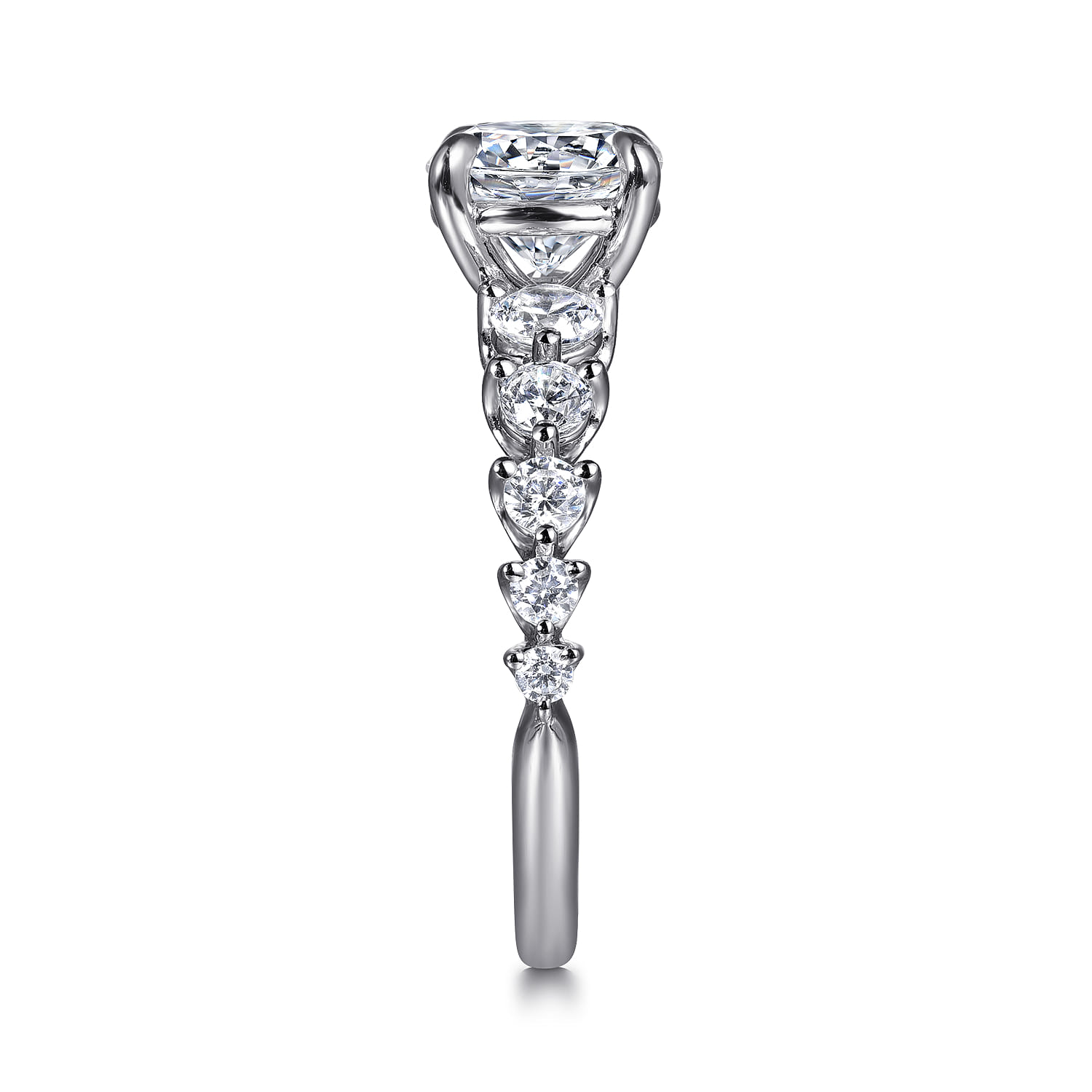 Monah - 14K White Gold Round Diamond Engagement Ring - 0.75 ct - Shot 5