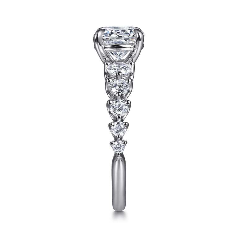 Monah - 14K White Gold Round Diamond Engagement Ring - 0.75 ct - Shot 5