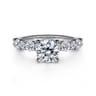 Peak - 14K White Gold Round Diamond Engagement Ring - 0.65 ct