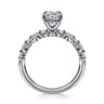 Peak - 14K White Gold Round Diamond Engagement Ring - 0.65 ct