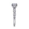 Peak - 14K White Gold Round Diamond Engagement Ring - 0.65 ct