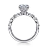 Perry - 14K White Gold Round Diamond Engagement Ring - 0.3 ct