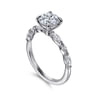 Perry - 14K White Gold Round Diamond Engagement Ring - 0.3 ct