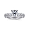 Perry - 14K White Gold Round Diamond Engagement Ring - 0.3 ct