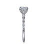 Perry - 14K White Gold Round Diamond Engagement Ring - 0.3 ct