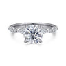 Perry - 14K White Gold Round Diamond Engagement Ring - 0.3 ct