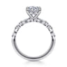 Perry - 14K White Gold Round Diamond Engagement Ring - 0.3 ct