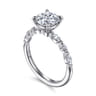 Perry - 14K White Gold Round Diamond Engagement Ring - 0.3 ct