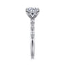Perry - 14K White Gold Round Diamond Engagement Ring - 0.3 ct