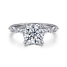 Perry - 14K White Gold Round Diamond Engagement Ring - 0.3 ct