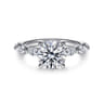 Posh - 14K White Gold Round Diamond Engagement Ring - 0.5 ct