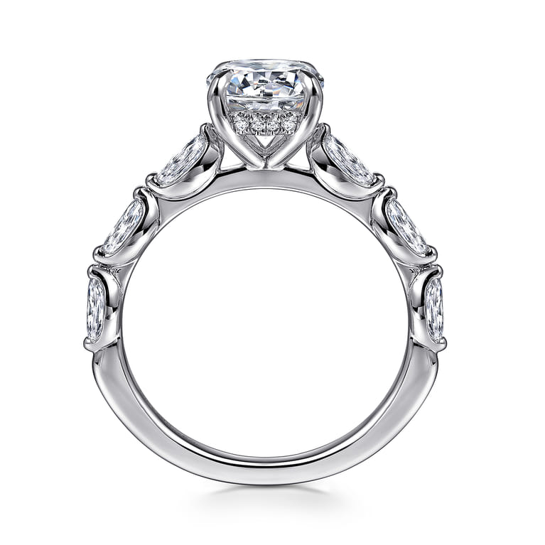 Posh - 14K White Gold Round Diamond Engagement Ring - 0.5 ct - Shot 2