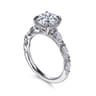 Posh - 14K White Gold Round Diamond Engagement Ring - 0.5 ct