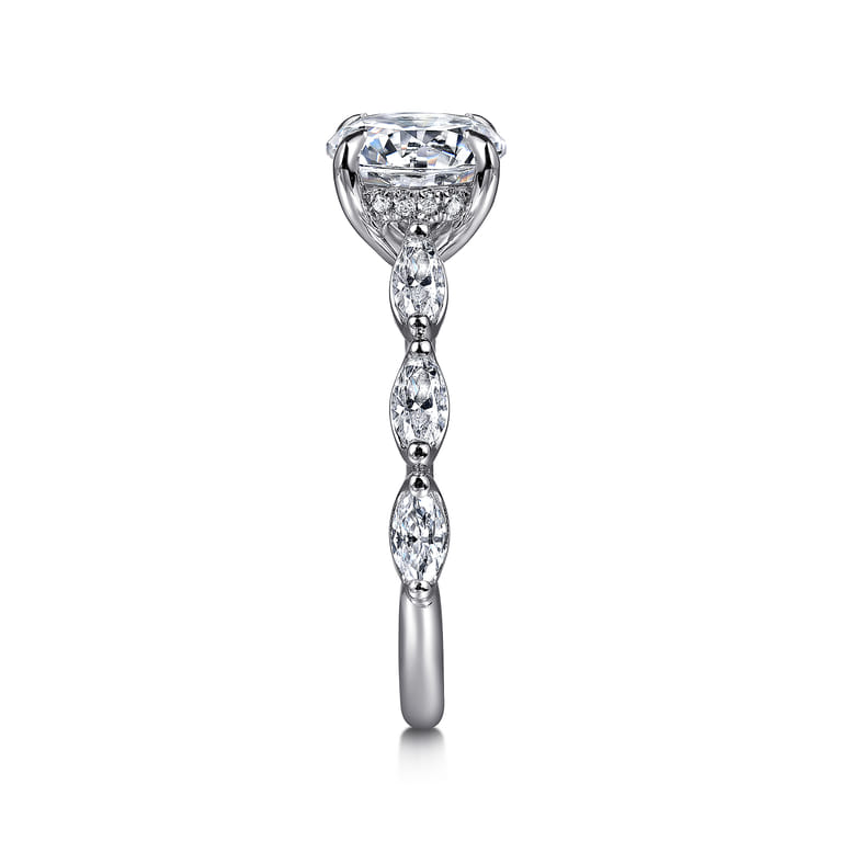 Posh - 14K White Gold Round Diamond Engagement Ring - 0.5 ct - Shot 5