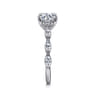 Posh - 14K White Gold Round Diamond Engagement Ring - 0.5 ct