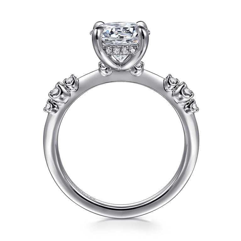 Jaelyn - 14K White Gold Round Diamond Engagement Ring - 0.17 ct - Shot 2