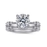 Jaelyn - 14K White Gold Round Diamond Engagement Ring - 0.17 ct